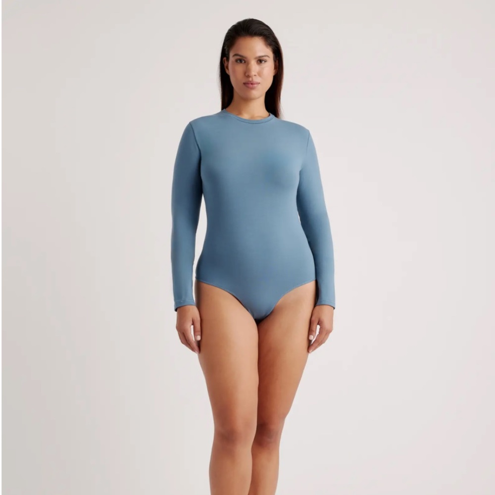 Quince Stretch Cotton Jersey Long Sleeve Bodysuit